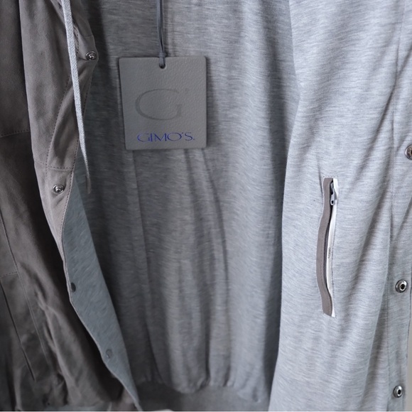 Gimo’s Lamb Suede Hooded Baseball Jacket - Picture 8 of 8